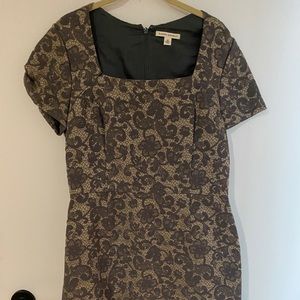 Banana Republic floral jacquard lace dress